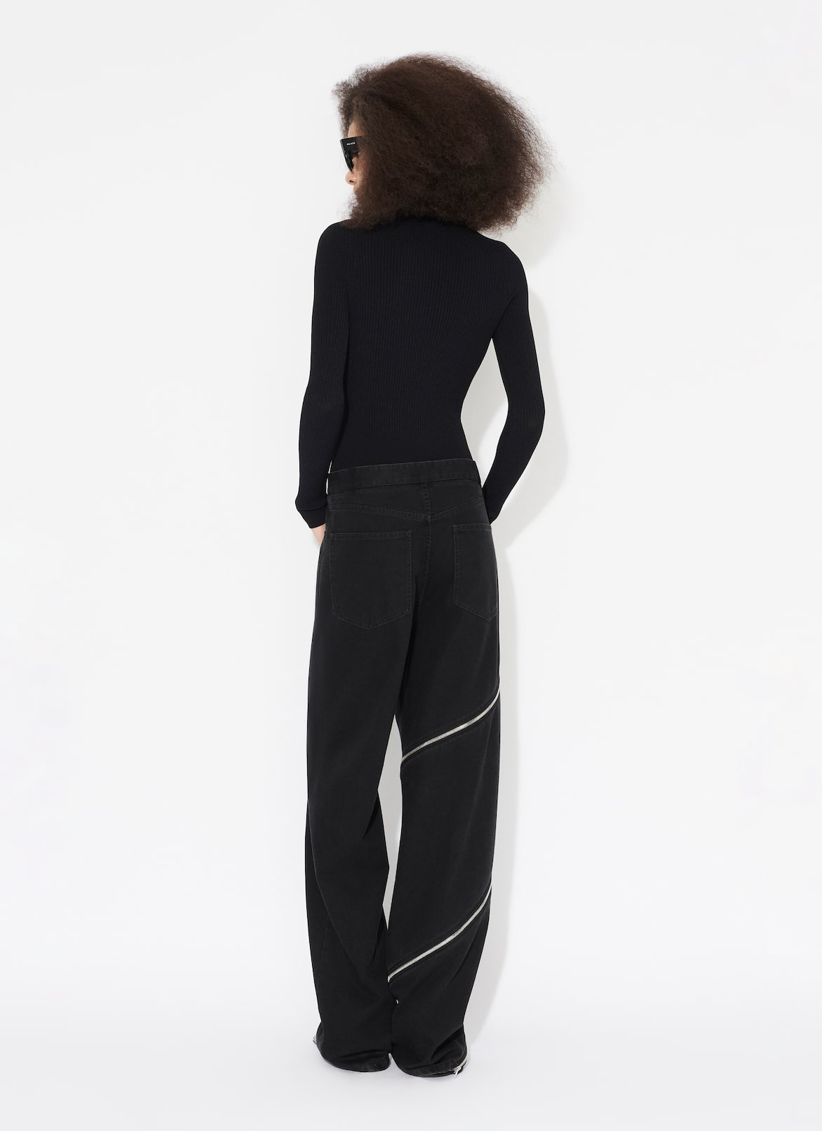 BODY EN MAILLE CÔTELÉE ALAÏA BODY EN MAILLE CÔTELÉE NOIR